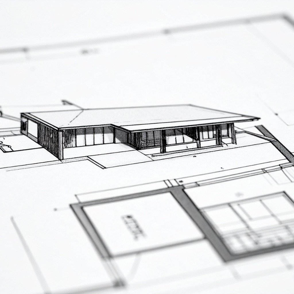 Architekturzeichnung — Grundlage für Grundsteuerbewertung
